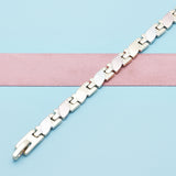 Oro Laminado Solid Bracelet, Gold Filled Style Polished, Tricolor