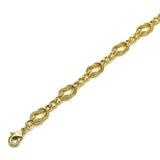 Oro Laminado Fancy Anklet, Gold Filled Style Polished, Golden Finish