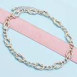 Oro Laminado Fancy Anklet, Gold Filled Style Polished, Golden Finish