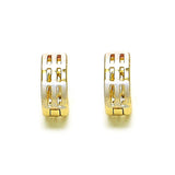Oro Laminado Huggie Hoop, Gold Filled Style Polished, Tricolor