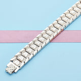 Oro Laminado Solid Bracelet, Gold Filled Style Heart Design, Diamond Cutting Finish, Golden Finish