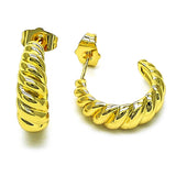 Oro Laminado Small Hoop, Gold Filled Style Polished, Golden Finish