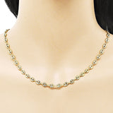 Oro Laminado Basic Necklace, Gold Filled Style Puff Mariner Design, Polished, Golden Finish