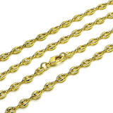 Oro Laminado Basic Necklace, Gold Filled Style Puff Mariner Design, Polished, Golden Finish