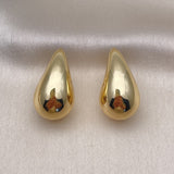 Oro Laminado Stud Earring, Gold Filled Style Polished, Golden Finish