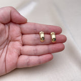 Oro Laminado Stud Earring, Gold Filled Style Polished, Golden Finish