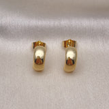 Oro Laminado Stud Earring, Gold Filled Style Polished, Golden Finish