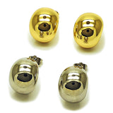 Oro Laminado Stud Earring, Gold Filled Style Polished, Golden Finish