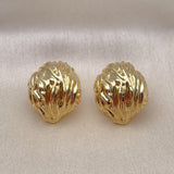 Oro Laminado Stud Earring, Gold Filled Style Polished, Golden Finish