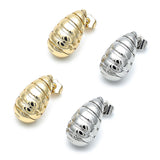 Oro Laminado Stud Earring, Gold Filled Style Teardrop Design, Polished, Golden Finish