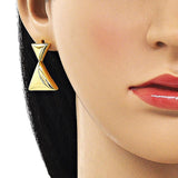 Oro Laminado Dangle Earring, Gold Filled Style Polished, Golden Finish