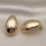 Oro Laminado Stud Earring, Gold Filled Style Polished, Golden Finish