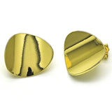 Oro Laminado Stud Earring, Gold Filled Style Polished, Golden Finish