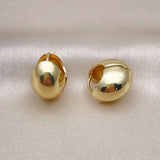 Oro Laminado Huggie Hoop, Gold Filled Style Ball and Hollow Design, Polished, Golden Finish