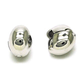 Oro Laminado Huggie Hoop, Gold Filled Style Ball and Hollow Design, Polished, Rhodium Finish