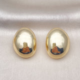 Oro Laminado Stud Earring, Gold Filled Style Polished, Golden Finish