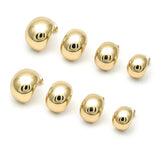 Oro Laminado Stud Earring, Gold Filled Style Polished, Golden Finish