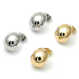 Oro Laminado Stud Earring, Gold Filled Style Polished, Golden Finish