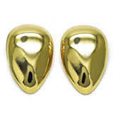 Oro Laminado Stud Earring, Gold Filled Style Teardrop Design, Polished, Golden Finish