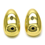 Oro Laminado Stud Earring, Gold Filled Style Teardrop Design, Polished, Golden Finish