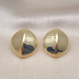 Oro Laminado Stud Earring, Gold Filled Style Polished, Golden Finish