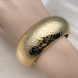 Oro Laminado Individual Bangle, Gold Filled Style Disco Design, Polished, Golden Finish