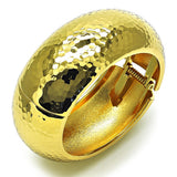 Oro Laminado Individual Bangle, Gold Filled Style Disco Design, Polished, Golden Finish