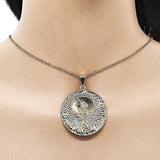 Oro Laminado Religious Pendant, Gold Filled Style San Judas Design, Diamond Cutting Finish, Golden Finish