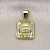 Oro Laminado Fancy Pendant, Gold Filled Style Initials Design, Polished, Golden Finish