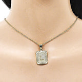 Oro Laminado Fancy Pendant, Gold Filled Style Initials Design, Polished, Golden Finish