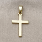 Oro Laminado Religious Pendant, Gold Filled Style Cross Design, Polished, Golden Finish