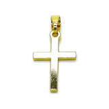 Oro Laminado Religious Pendant, Gold Filled Style Cross Design, Polished, Golden Finish