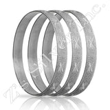 Set of 7 or 12 - 10 mm DD Silver Bangles