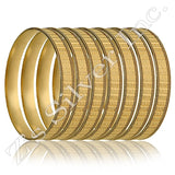 Set of  12 - 10 mm 10MMDSGVENI Gold Layered Bangles