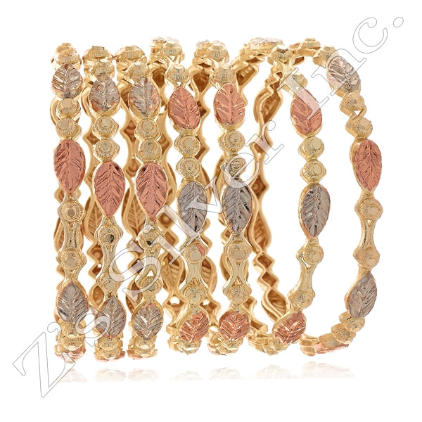CPN71 -  3Tone Copper Bangle Bracelets