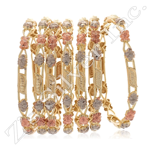 CPN72 -  3Tone Copper Bangle Bracelets