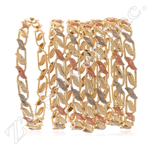 CPN79 -  3Tone Copper Bangle Bracelets