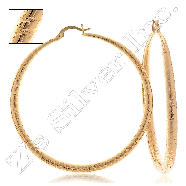 93707 Gold Layered Hoop Earrings