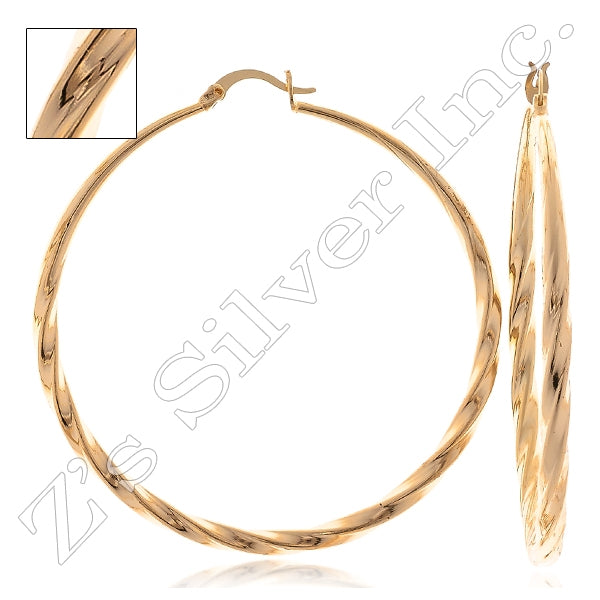93712 Gold Layered Hoop Earrings