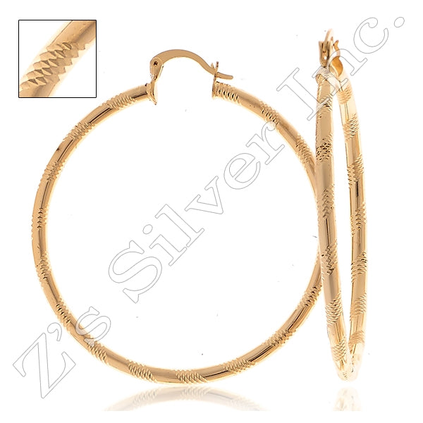 93717 Gold Layered Hoop Earrings