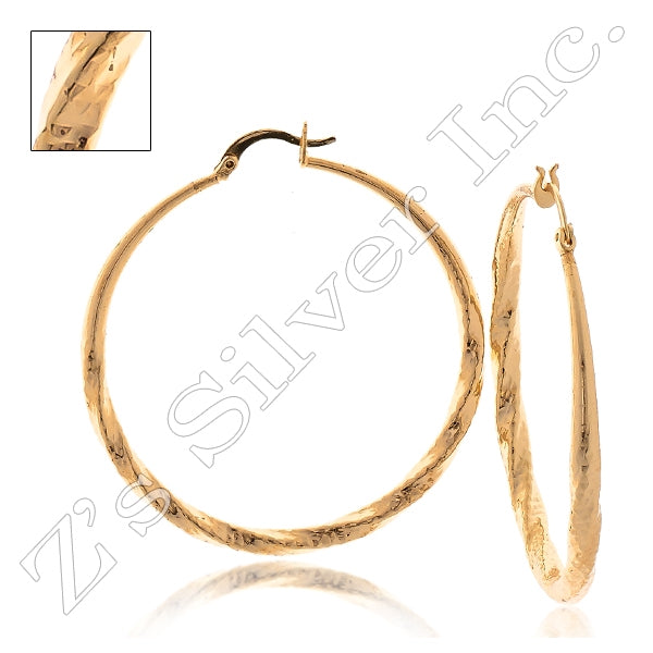 93720 Gold Layered Hoop Earrings