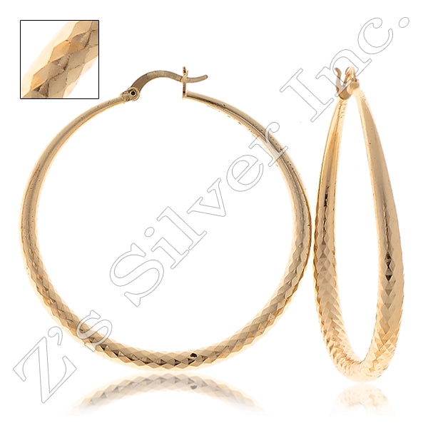 93725 Gold Layered Hoop Earrings