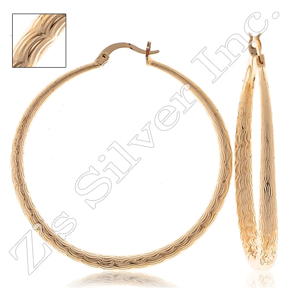93727 Gold Layered Hoop Earrings