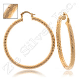 93729 Gold Layered Hoop Earrings