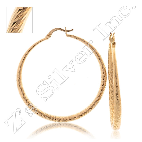 93730 Gold Layered Hoop Earrings