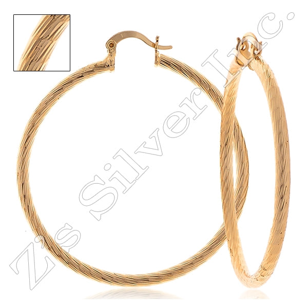 93731 Gold Layered Hoop Earrings
