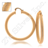 93733 Gold Layered Hoop Earrings