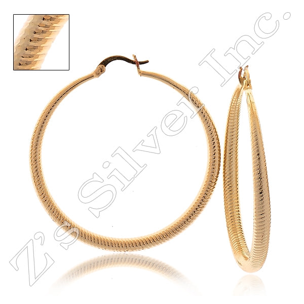 93736 Gold Layered Hoop Earrings
