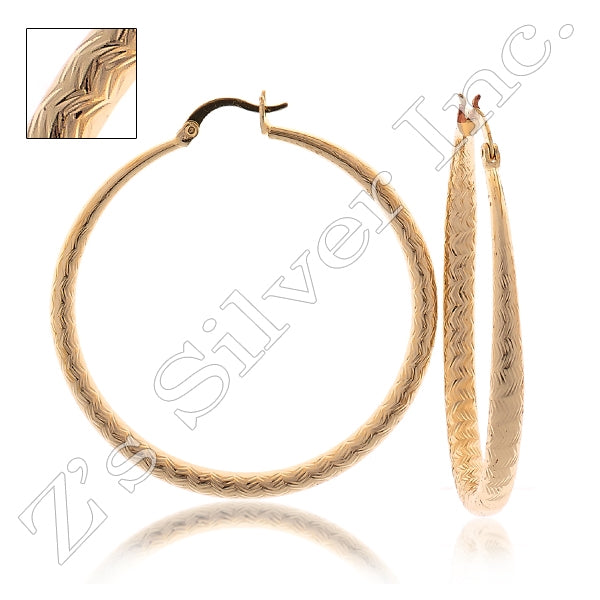 93738 Gold Layered Hoop Earrings
